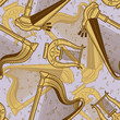Seamless pattern of harp and lyre
