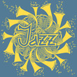 Music background with trumpets