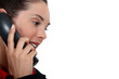 good-looking woman on the phone