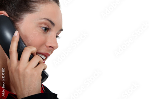 Photo: good-looking woman on the phone good-looking woman on the phone