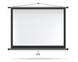 Video projector on white wall