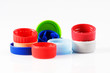 Caps of the bottle isolated on white background