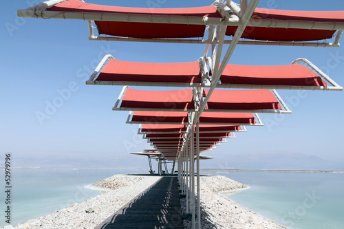 Photo: Dead sea. Covered walkway Dead sea. Covered walkway