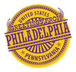 Vector: Stamp with text Greetings from Philadelphia, Pennsylvania Stamp with text Greetings from Philadelphia, Pennsylvania