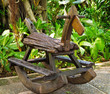 Old wooden rocking horse