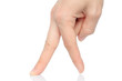 Photo: Walking fingers on white background. Walking fingers on white background.
