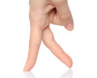 Photo: Walking fingers on white background. Walking fingers on white background.