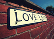 love lane wall sign