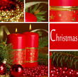 Two candles and Christmas decorations