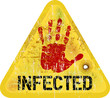 infection / computer virus warning sign, vector