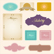 Vector: Vector set of vintage framed labels 0018 Vector set of vintage framed labels 0018