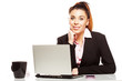 Smiling attractive businesswoman