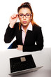 Flirty and provocative business woman