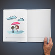 Children in the rain.