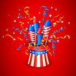 Vektor: vector illustration of Firecracker from American Flag vector illustration of Firecracker from American Flag