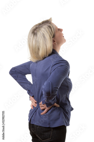 Photo: Frau mit Rückenschmerz Frau mit Rückenschmerz