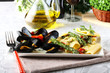 Photo: Pasta with mussels and asparagus Pasta with mussels and asparagus