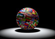 Flag Globe with different country flags