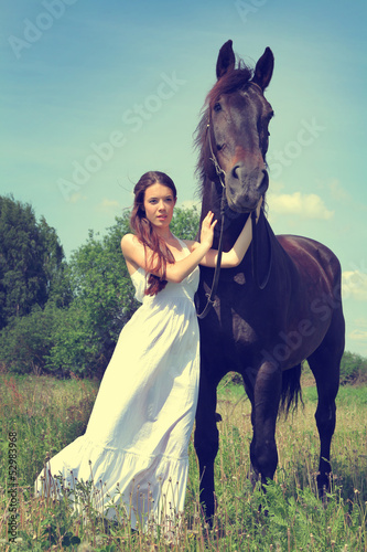 Photo: woman with horse woman with horse