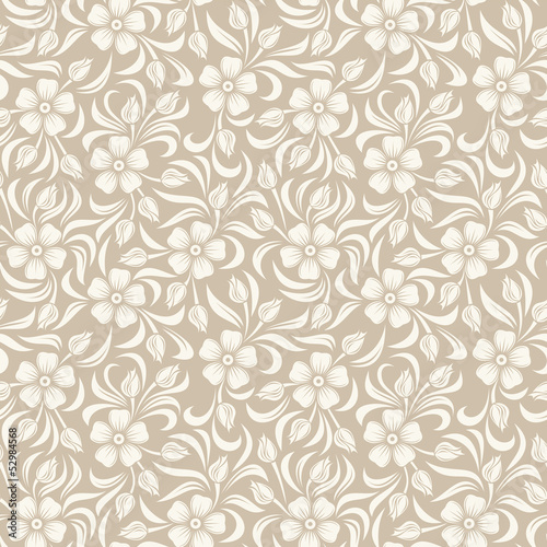 Vector: Seamless vintage floral pattern. Vector illustration. Seamless vintage floral pattern. Vector illustration.