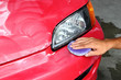 Polished and coating wax car