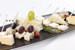 plate with different types cheese