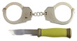 handcuffs and a knife