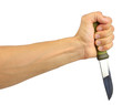 human hand holding the knife