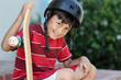 Young skateboarder