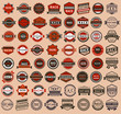 Racing badges - vintage style, big set