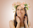 Photo: Beautiful woman with flowers in their hair Beautiful woman with flowers in their hair