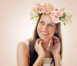Photo: Beautiful woman with flowers in their hair Beautiful woman with flowers in their hair