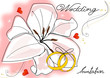 Einladung Karte Hochzeit mit Lilie
