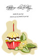 Cupcake, Muffin Geburtstagskarte