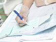Work in the hospital. The paperwork of nurse and doctor.