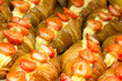 Croissants con fresas