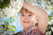 little girl with flowers