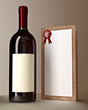 bottiglia di vino con lista