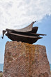 Escultura de un barco en Altea, Alicante, arte urbano