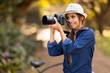 young photographer taking pictures