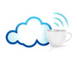 cloud computing coffee mug concept