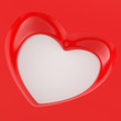 Illustration: 3D Herz Hintergrund - Quadratisch 3D Herz Hintergrund - Quadratisch