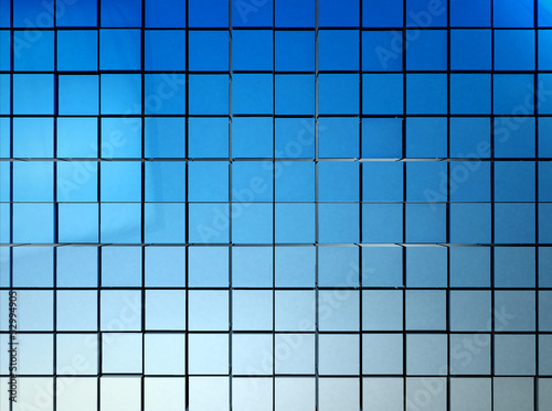 Illustration: 3D blue mosaic 3D blue mosaic