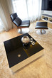 A detail of a contemporary living room