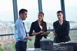 Photo: business people and engineers on meeting business people and engineers on meeting