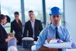 Photo: business people and engineers on meeting business people and engineers on meeting