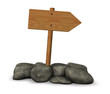 wooden roadsign
