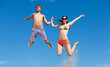 Happy Young Couple Together On The Beach