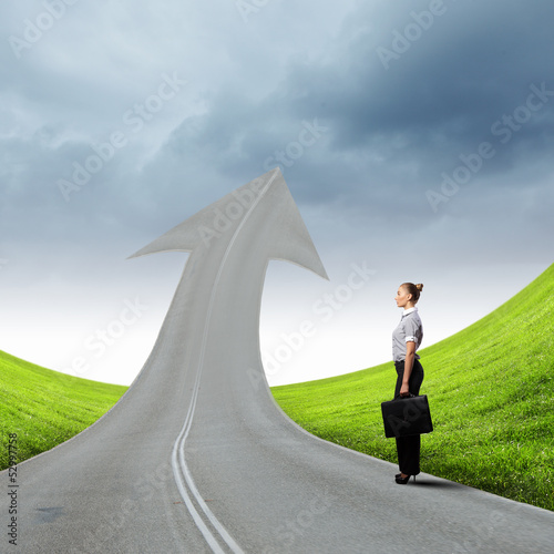 Photo: Concept of the road to success Concept of the road to success