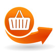 Vector: panier acheter sur bouton web orange panier acheter sur bouton web orange